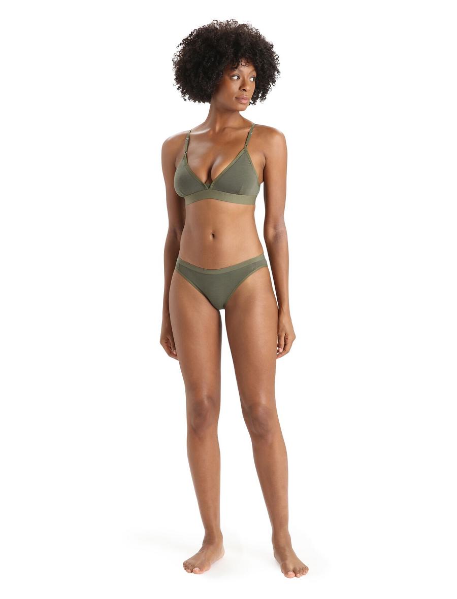 One Piece & Sets Icebreaker Merino Siren Bra Damskie Oliwkowe | PL 1202PJJQ